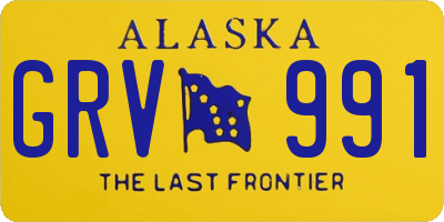 AK license plate GRV991