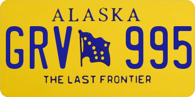 AK license plate GRV995