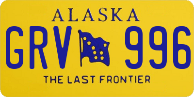AK license plate GRV996