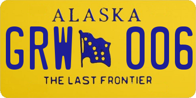 AK license plate GRW006