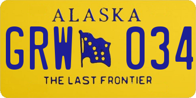 AK license plate GRW034