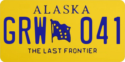 AK license plate GRW041
