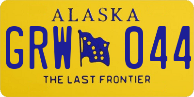 AK license plate GRW044