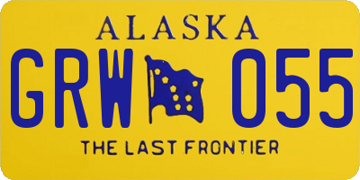 AK license plate GRW055