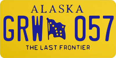 AK license plate GRW057