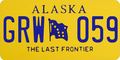 AK license plate GRW059