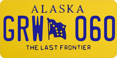 AK license plate GRW060