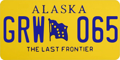 AK license plate GRW065