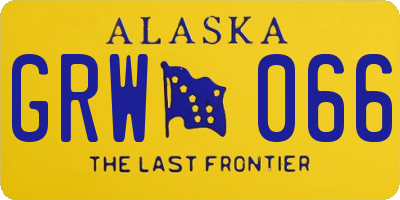 AK license plate GRW066