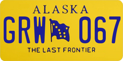 AK license plate GRW067