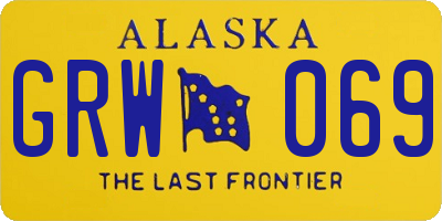 AK license plate GRW069