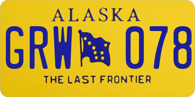 AK license plate GRW078