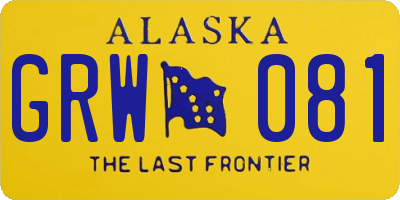 AK license plate GRW081