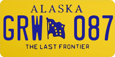 AK license plate GRW087