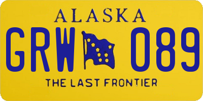 AK license plate GRW089