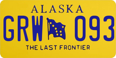 AK license plate GRW093