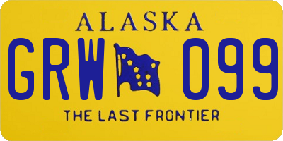 AK license plate GRW099
