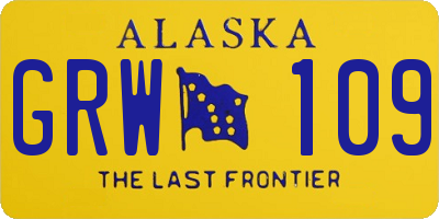 AK license plate GRW109