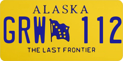 AK license plate GRW112