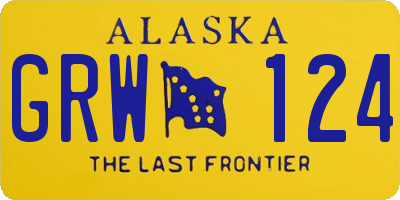 AK license plate GRW124