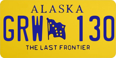 AK license plate GRW130