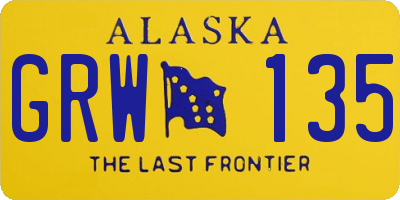 AK license plate GRW135