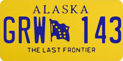 AK license plate GRW143