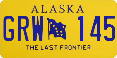 AK license plate GRW145