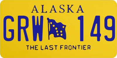 AK license plate GRW149