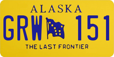 AK license plate GRW151
