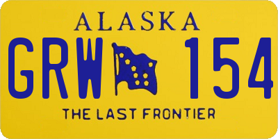 AK license plate GRW154