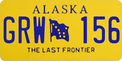 AK license plate GRW156