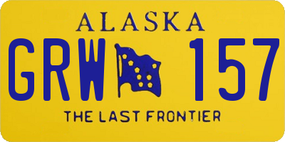 AK license plate GRW157