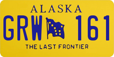 AK license plate GRW161