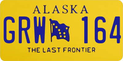 AK license plate GRW164