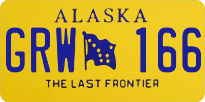 AK license plate GRW166