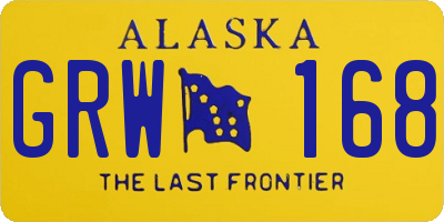 AK license plate GRW168