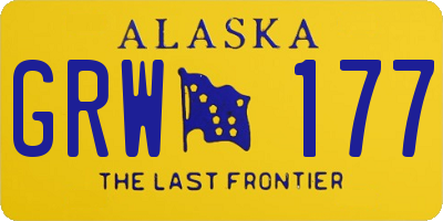AK license plate GRW177