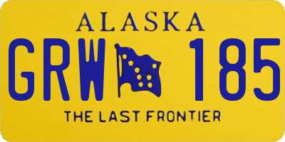 AK license plate GRW185