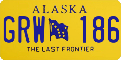 AK license plate GRW186