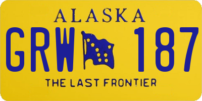AK license plate GRW187