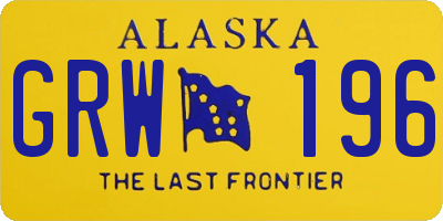 AK license plate GRW196
