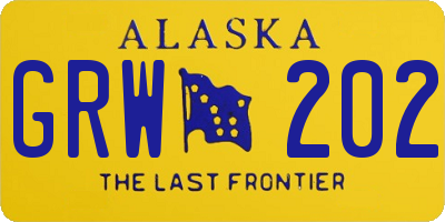 AK license plate GRW202