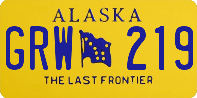 AK license plate GRW219