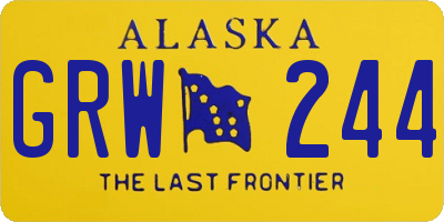 AK license plate GRW244