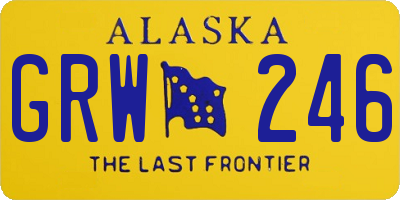 AK license plate GRW246