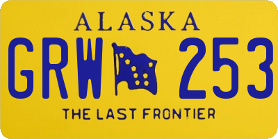 AK license plate GRW253