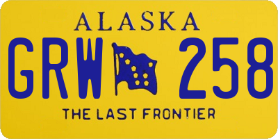 AK license plate GRW258