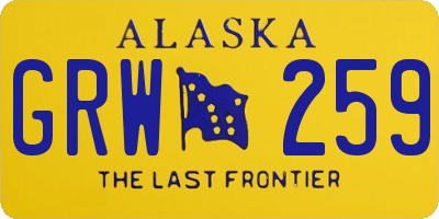 AK license plate GRW259