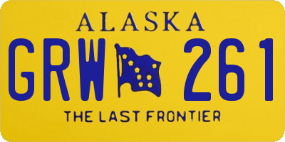 AK license plate GRW261